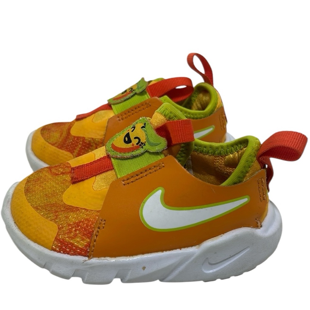 Nike Sneakers in Orange and Green with Supportive Sole and Bold Design Sz US 5C